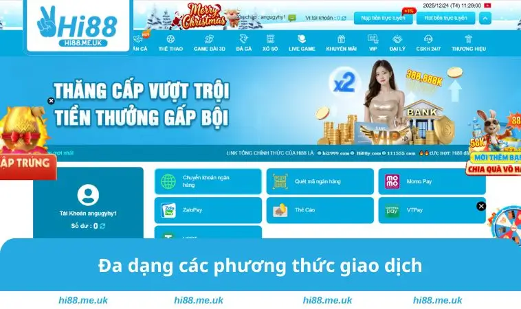 Đa dạng phương thức giao dịch