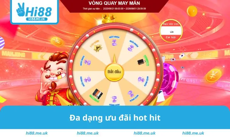 Khuyến Mãi HI88 1 Đa dạng ưu đãi hot hit