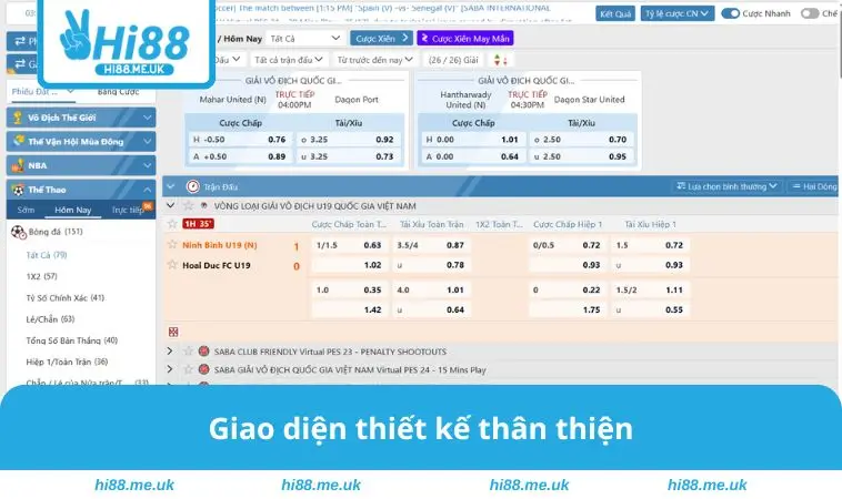 Giao diện thiết kế thân thiện