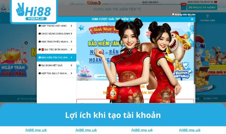 Lợi ích khi tạo tài khoản
