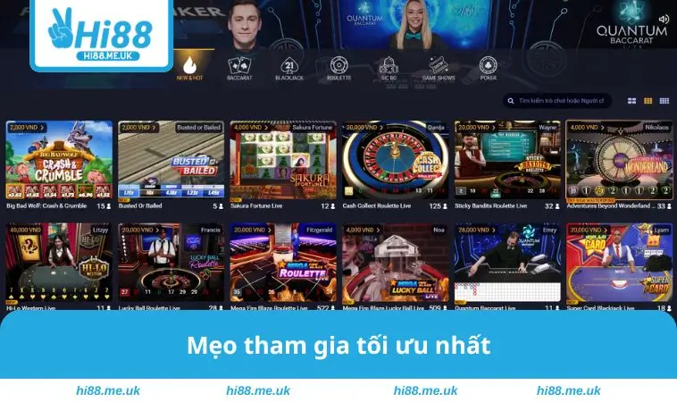 Mẹo tham gia tối ưu nhất